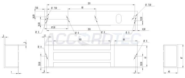 ML-500A Электромагнитный замок ACCORDTEC, 500 кг, накладной